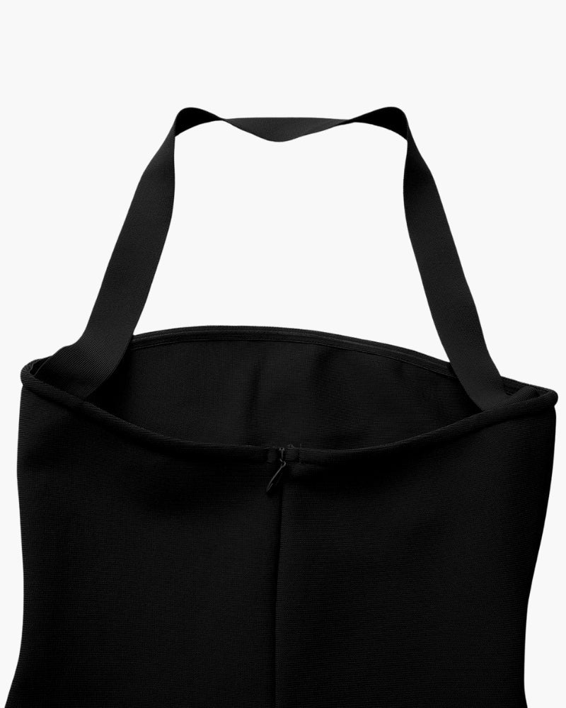 Schmal geschnittenes Maxikleid mit Neckholder Ausschnitt