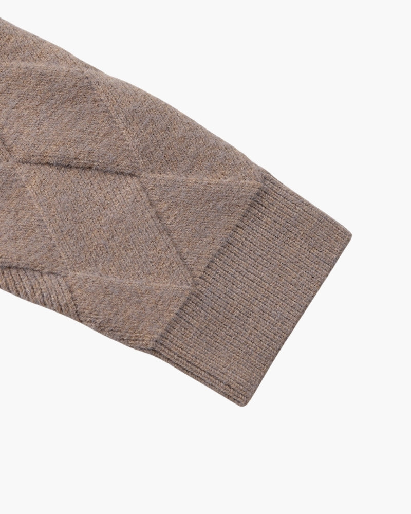 Strick-Cardigan mit Reißverschluss im Diamond-Heritage-Stil