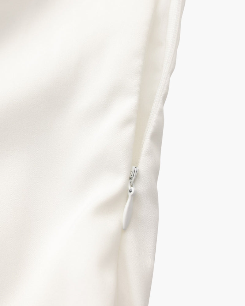 Midi-Kleid mit Rüschen und Perlmuttknöpfen