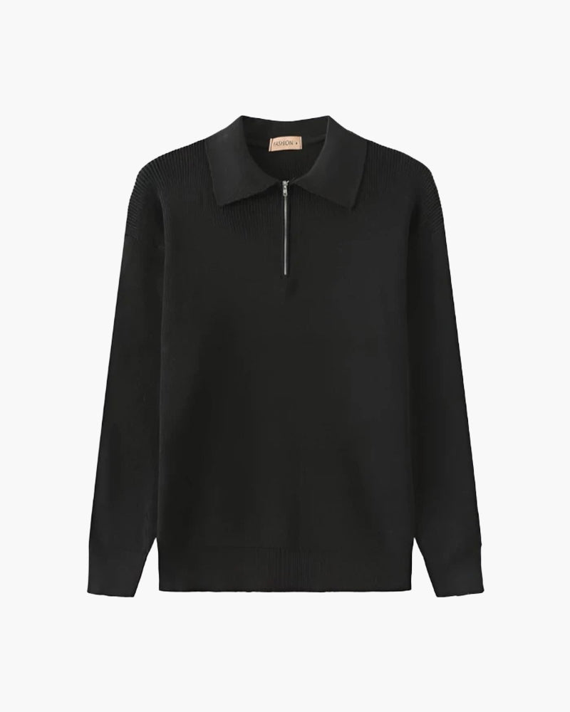 Eleganter Half-Zip Pullover Klassischer Stil und Komfort