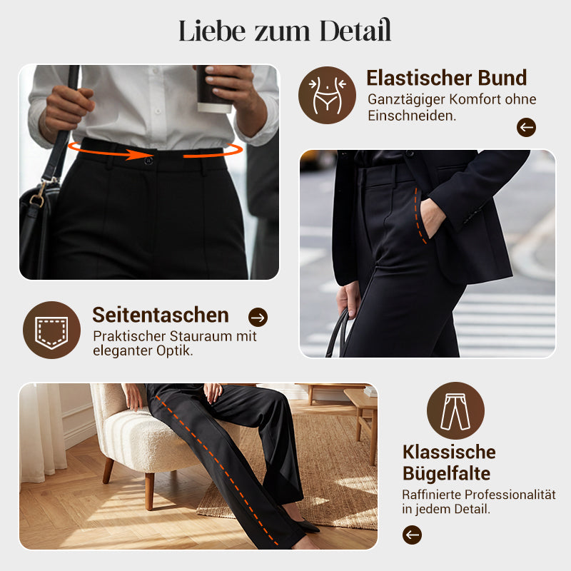 Damen-Anzughose mit hoher Taille