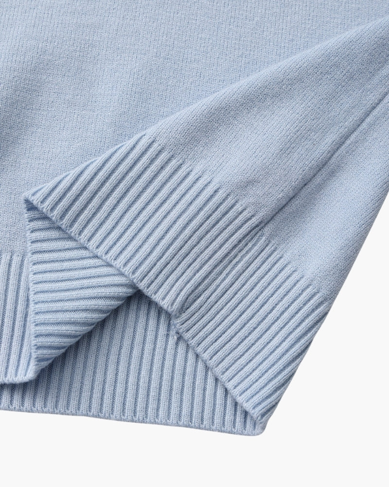 Essentieller gestreifter Rollkragenpullover