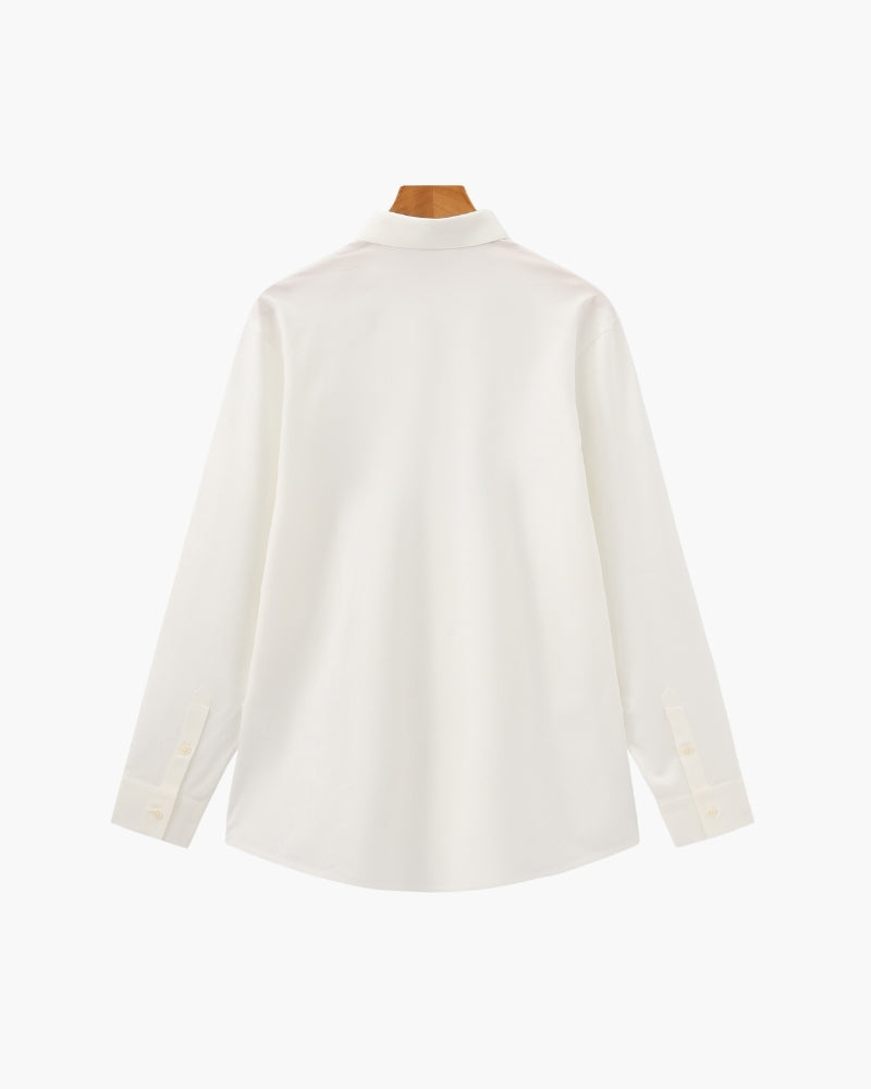 Maßgeschneidertes Hemd aus flexiblem Baumwollstoff 