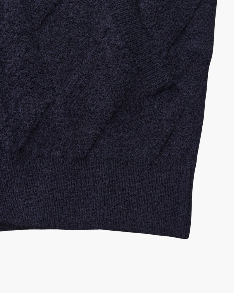 Strick-Cardigan mit Reißverschluss im Diamond-Heritage-Stil