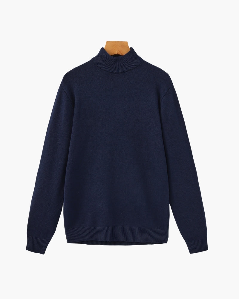 Essentieller gestreifter Rollkragenpullover