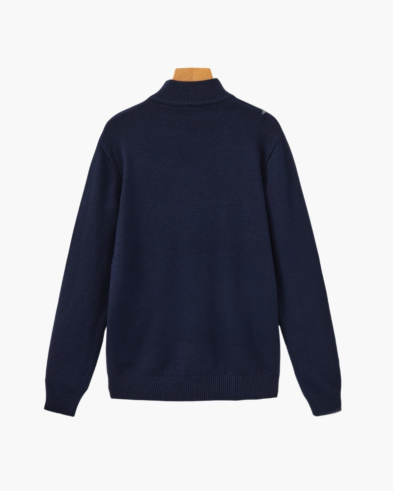 Essentieller gestreifter Rollkragenpullover