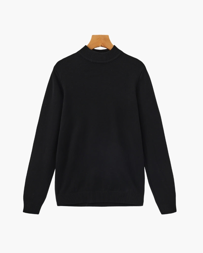 Essentieller gestreifter Rollkragenpullover