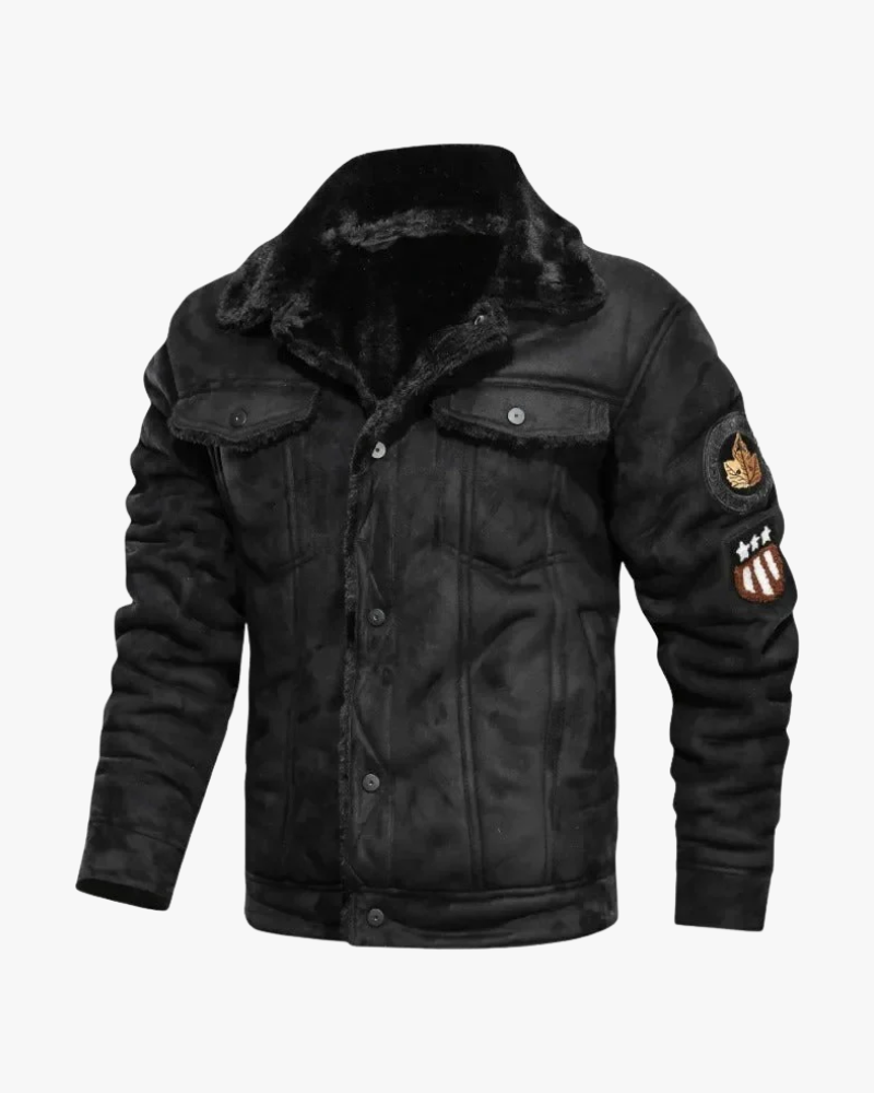 Lederjacke mit Fleece-Innenfutter | Stil und Komfort