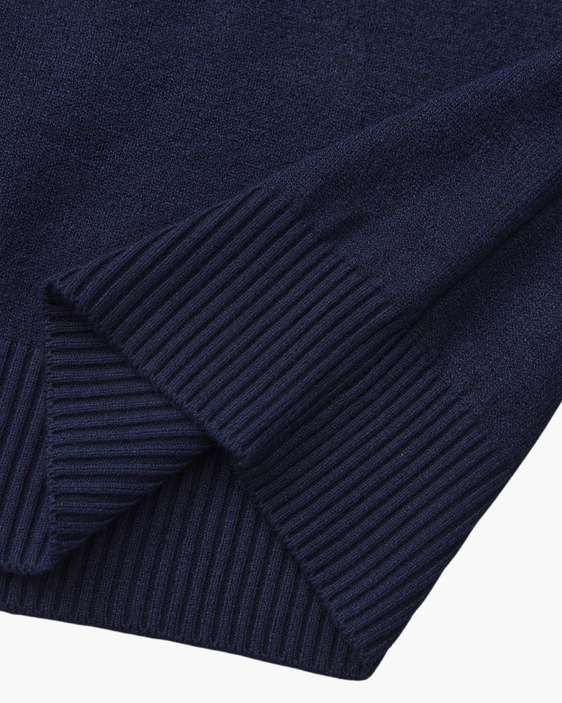 Essentieller gestreifter Rollkragenpullover