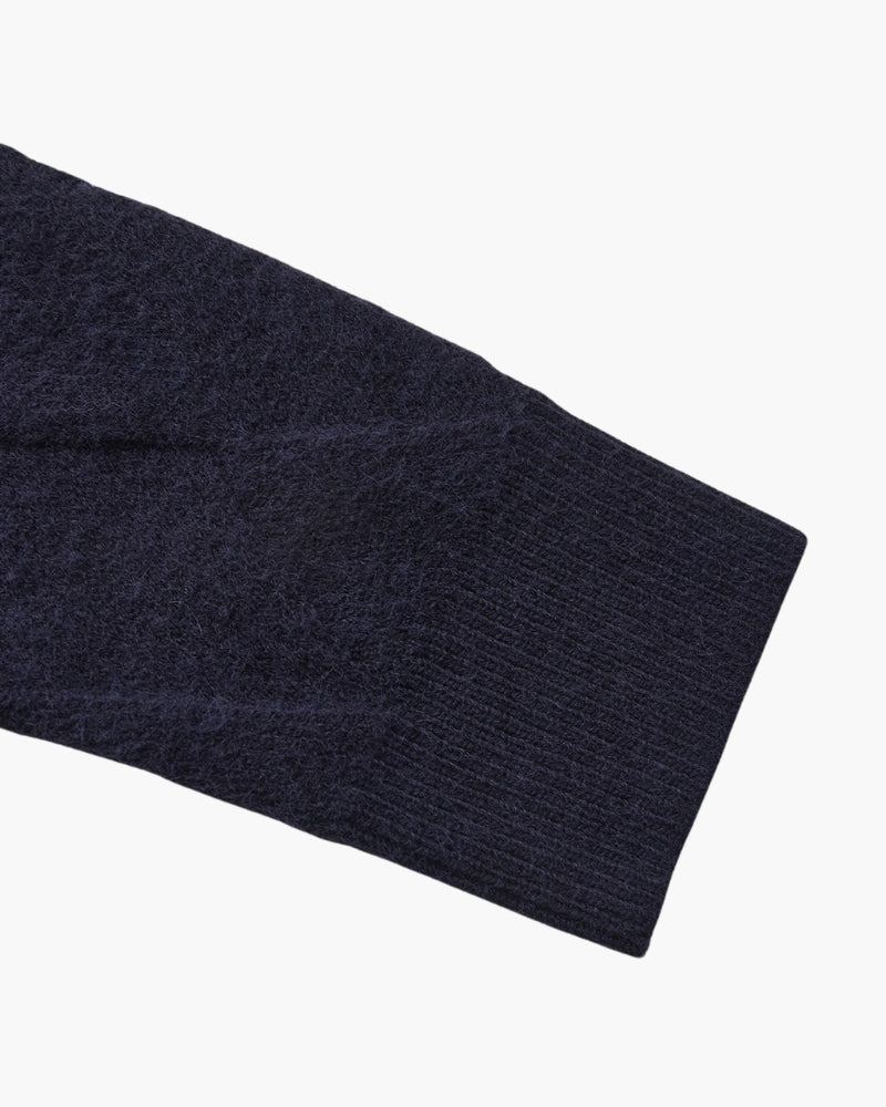 Rundhalspullover mit Diamantstrick