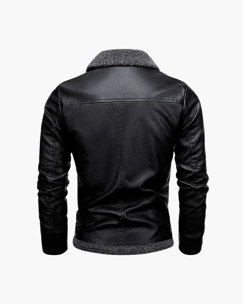 Lederjacke mit Fleece-Innenfutter | Eleganz und Komfort