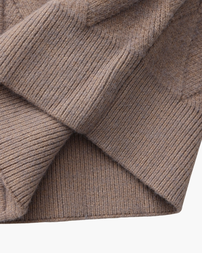 Strick-Cardigan mit Reißverschluss im Diamond-Heritage-Stil