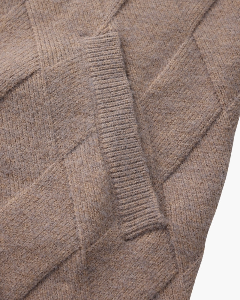 Strick-Cardigan mit Reißverschluss im Diamond-Heritage-Stil