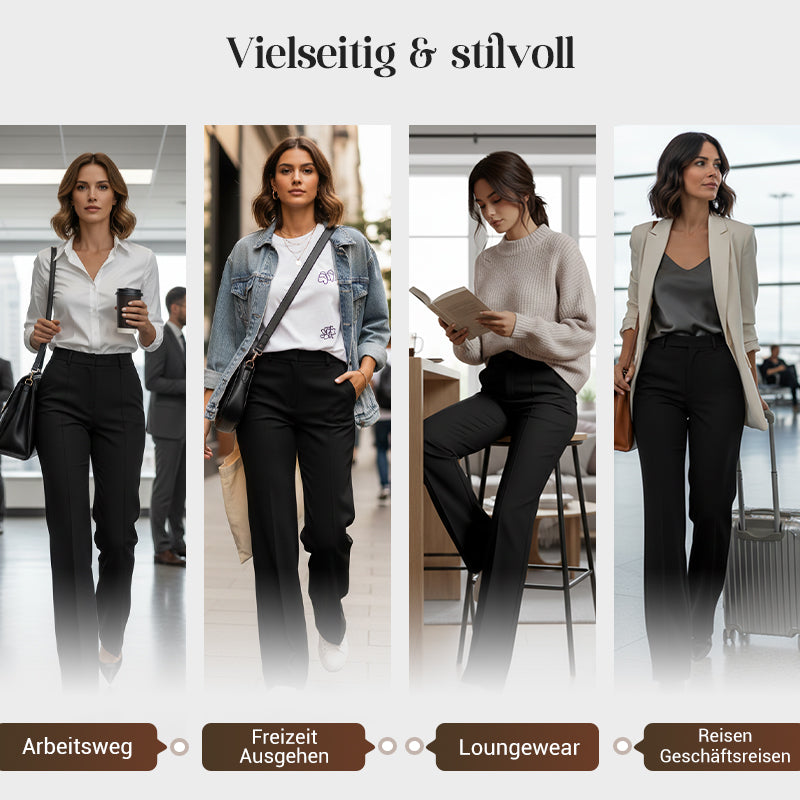 Damen-Anzughose mit hoher Taille