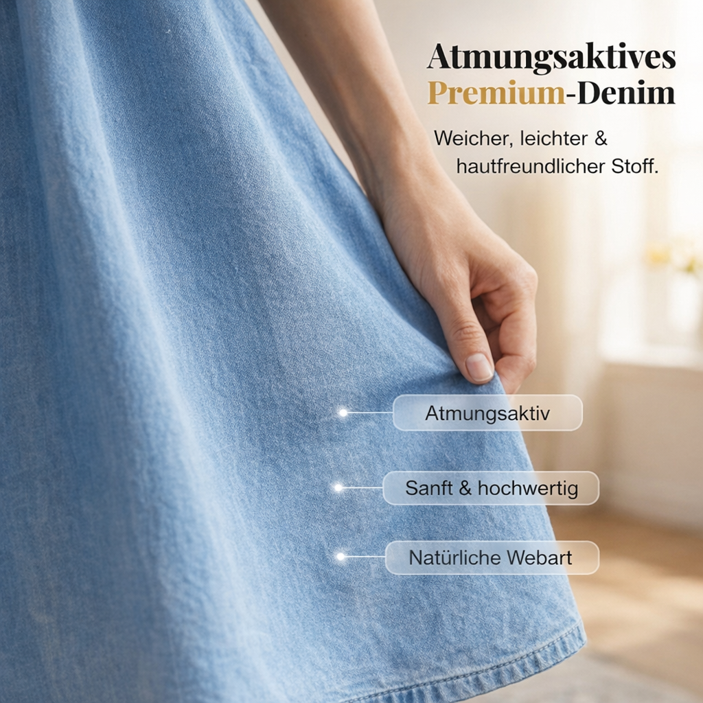 Blaues Denim-Minikleid mit Kragen | Lässig & Elegant