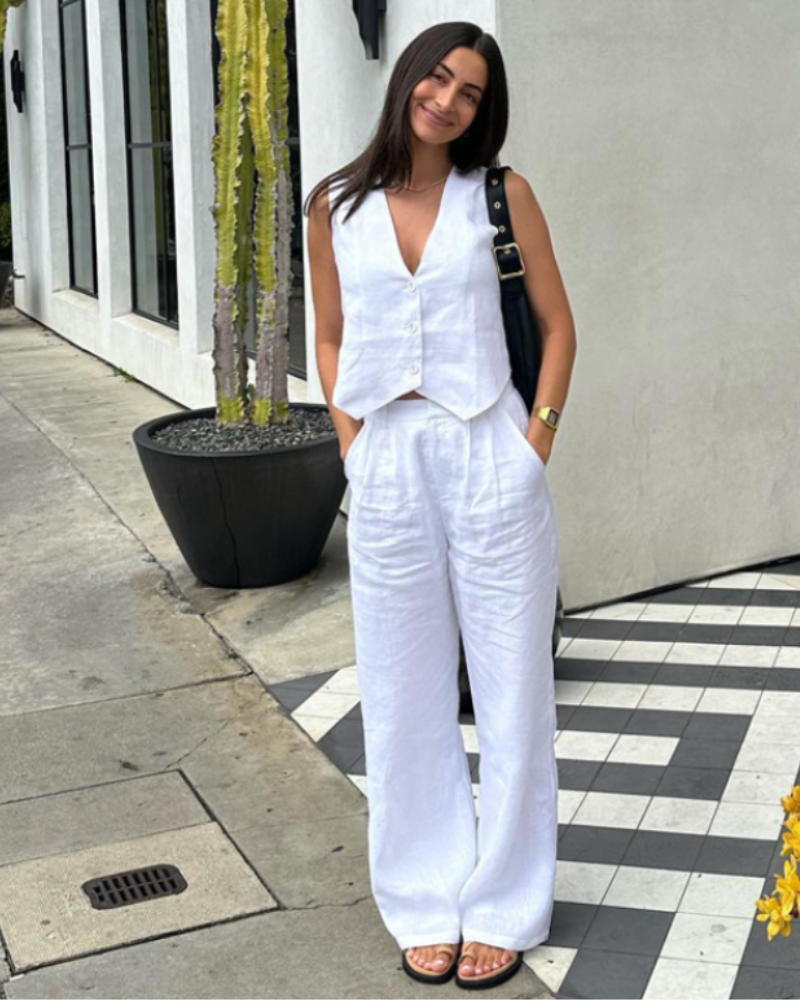 Signora Classy – Zweiteiliges Leinen Set