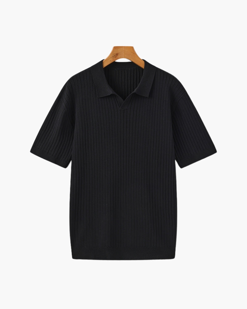 Premium Rippstrick-Polo für Herren | Eleganz und Komfort