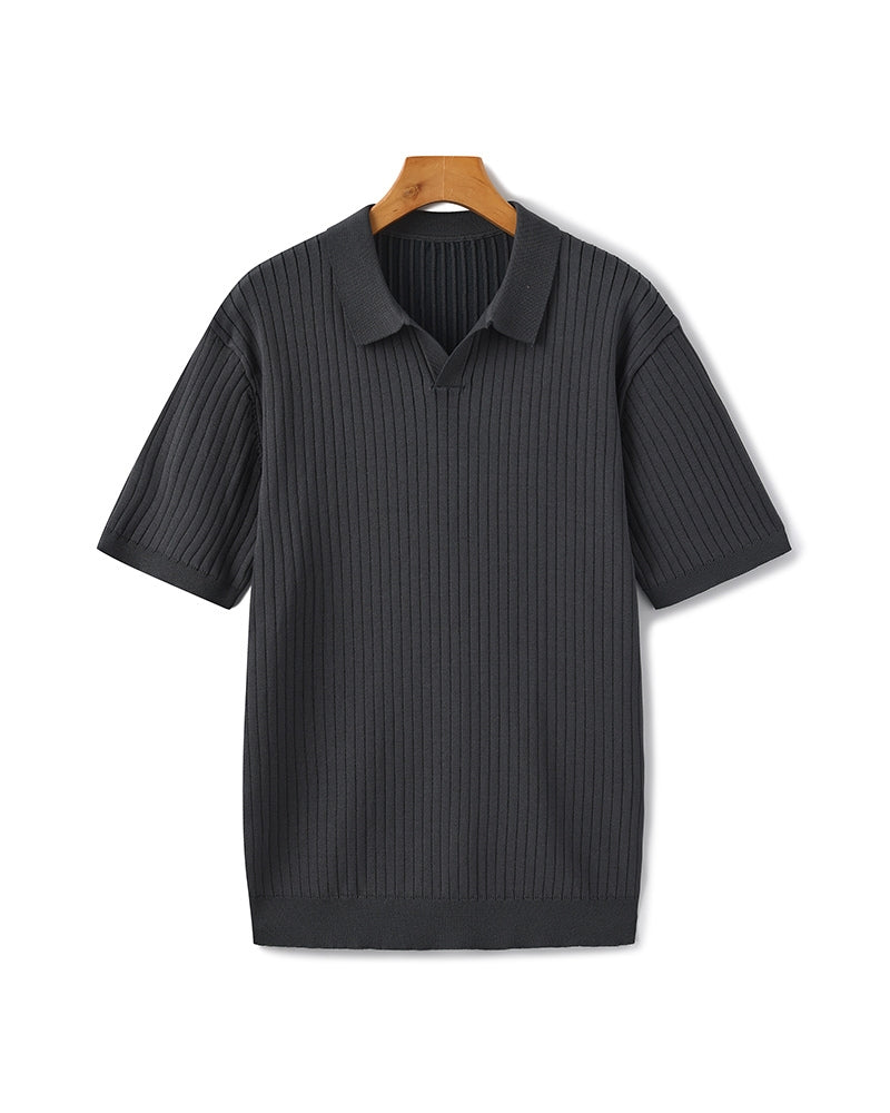 Premium Rippstrick-Polo für Herren | Eleganz und Komfort