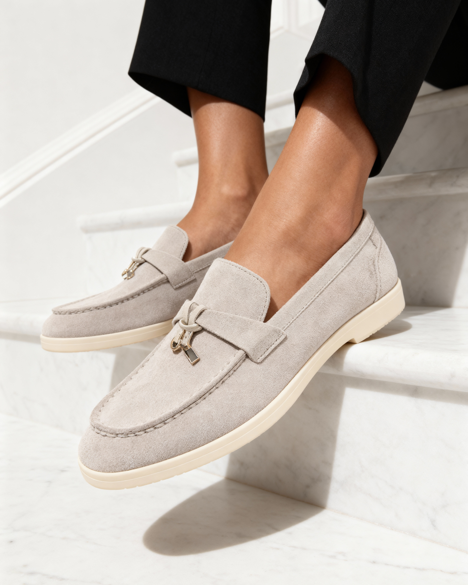 Old Money Wildleder Loafer für Damen