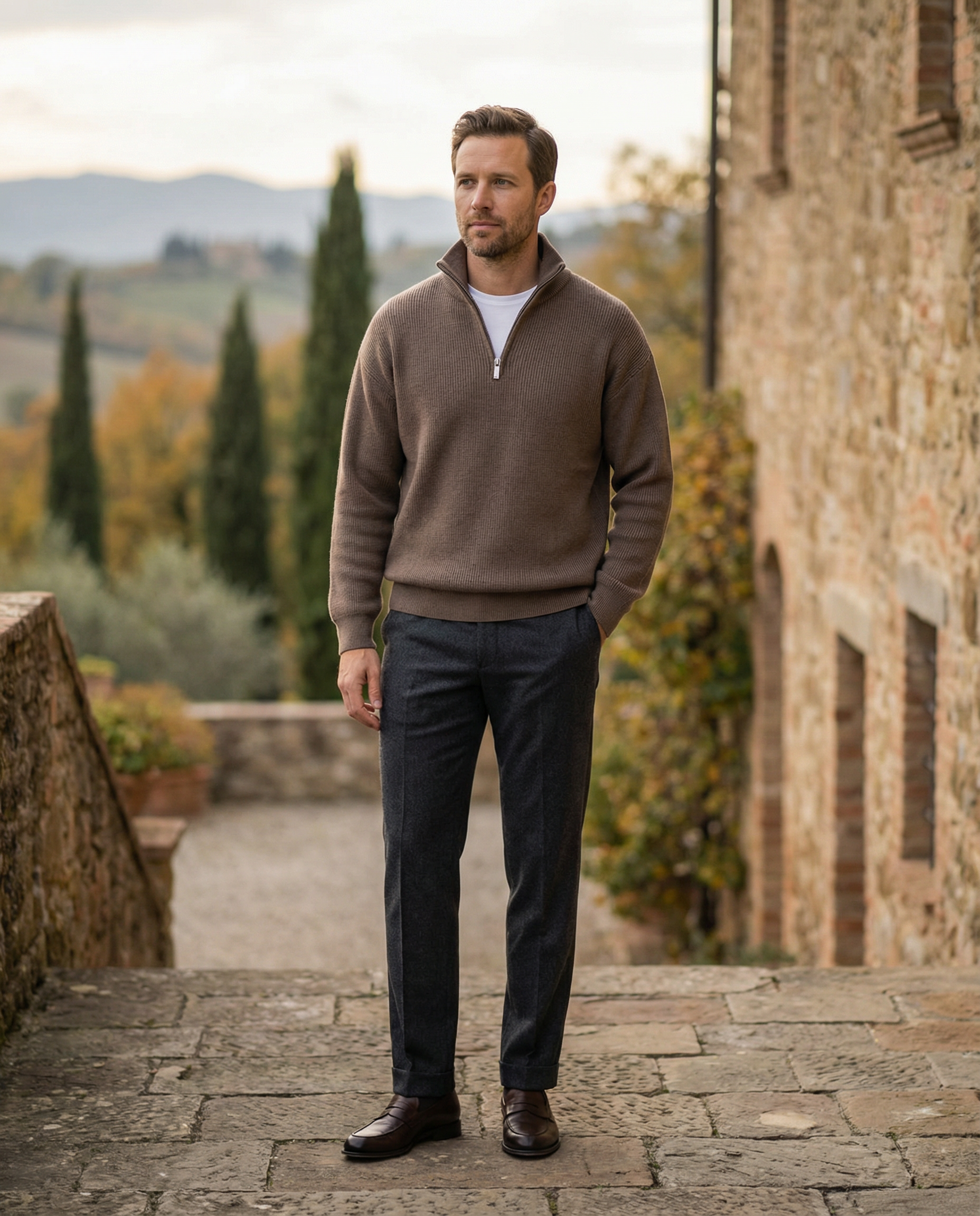Raffinierter Half-Zip-Pullover