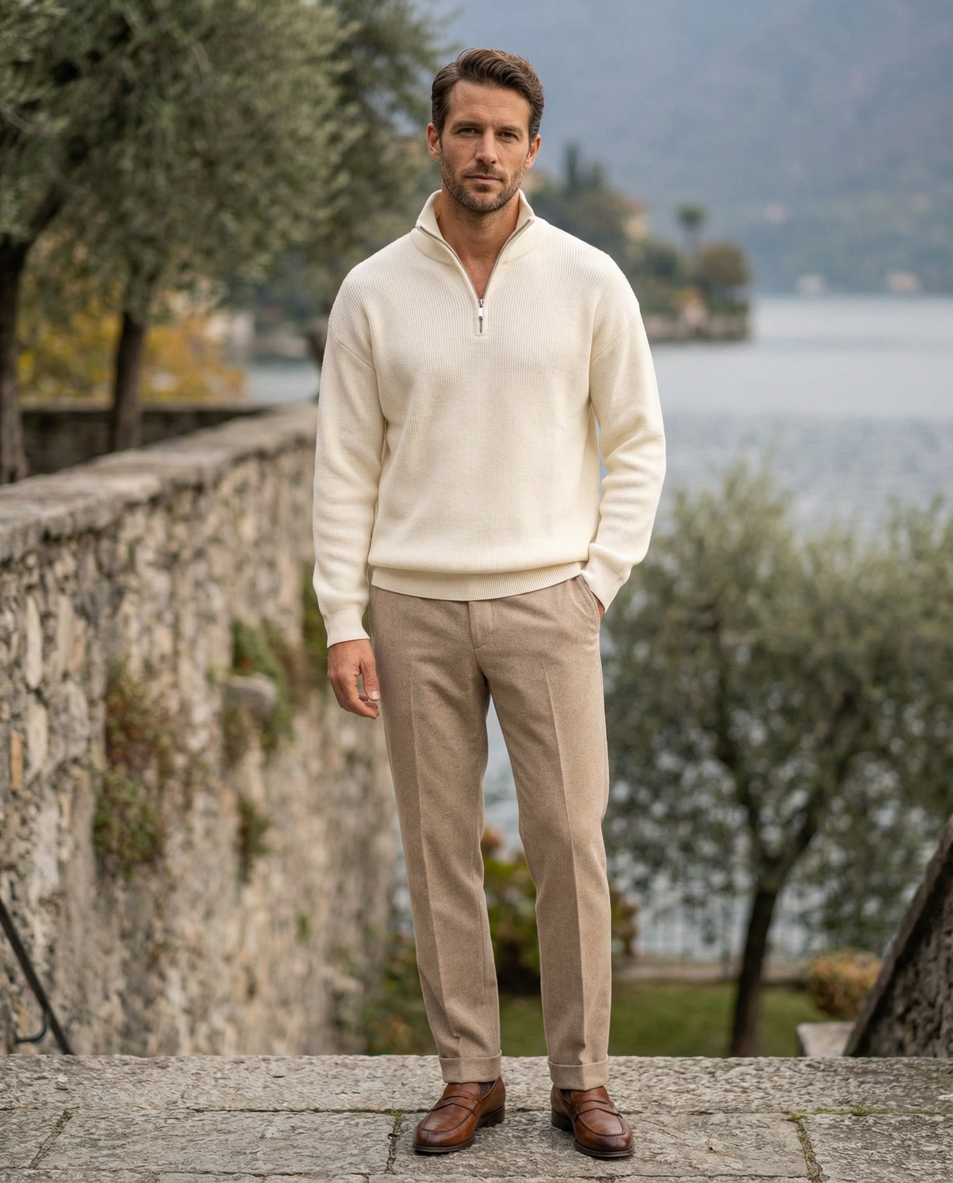 Raffinierter Half-Zip-Pullover